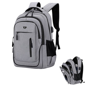 Gray Solid Men Backpack - Survive_thewild